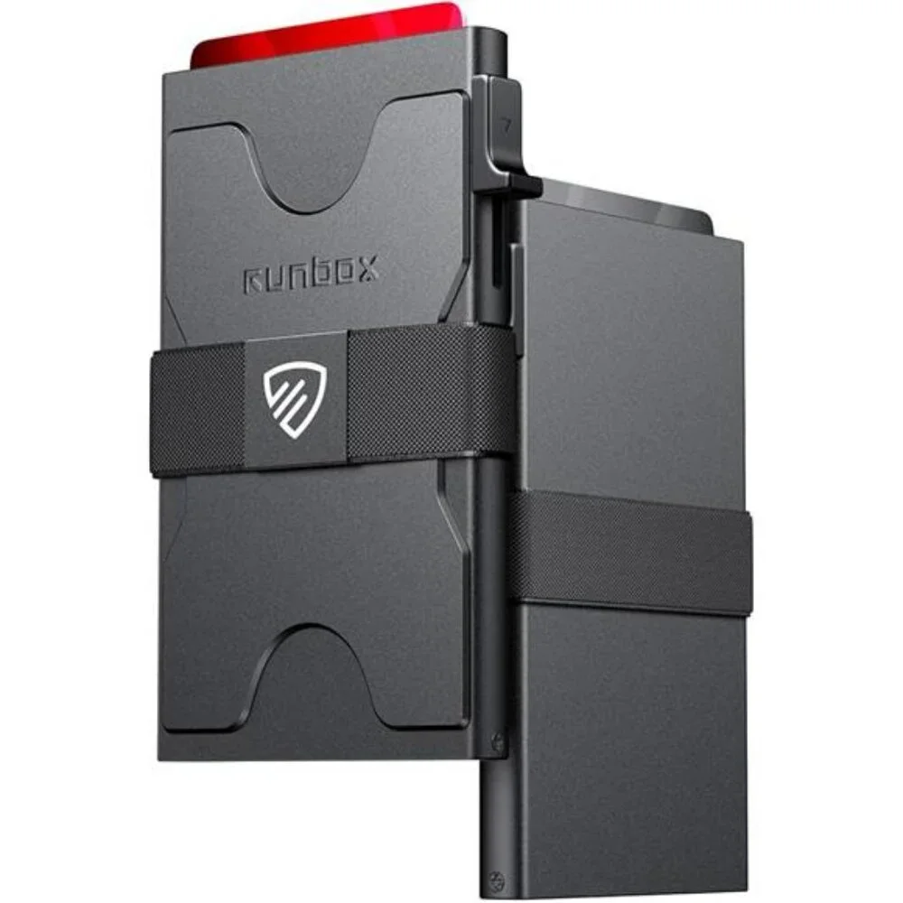 Mens Slim RFID Wallet Pop Up Card Holder Metal Minimalist Wallet Holds 12
